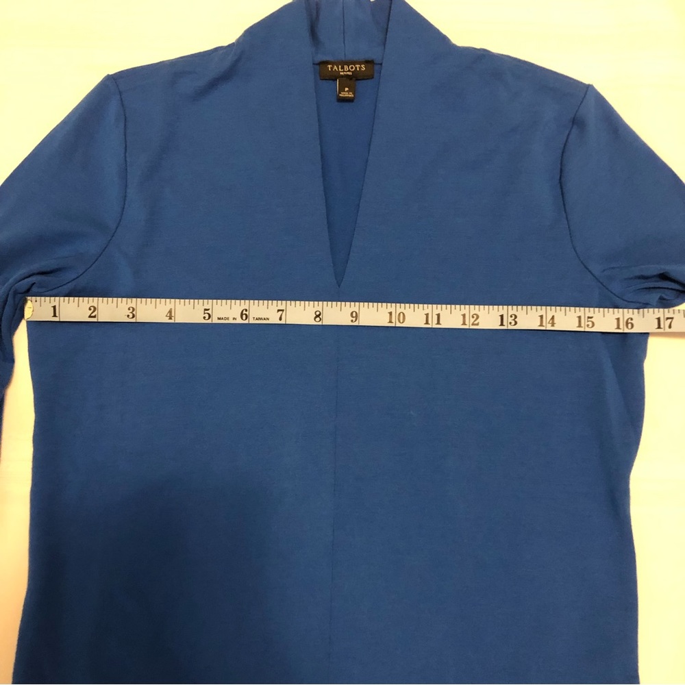 NWOT Talbots Petite Platinum Jersey High Neck Top - Picture 3 of 6